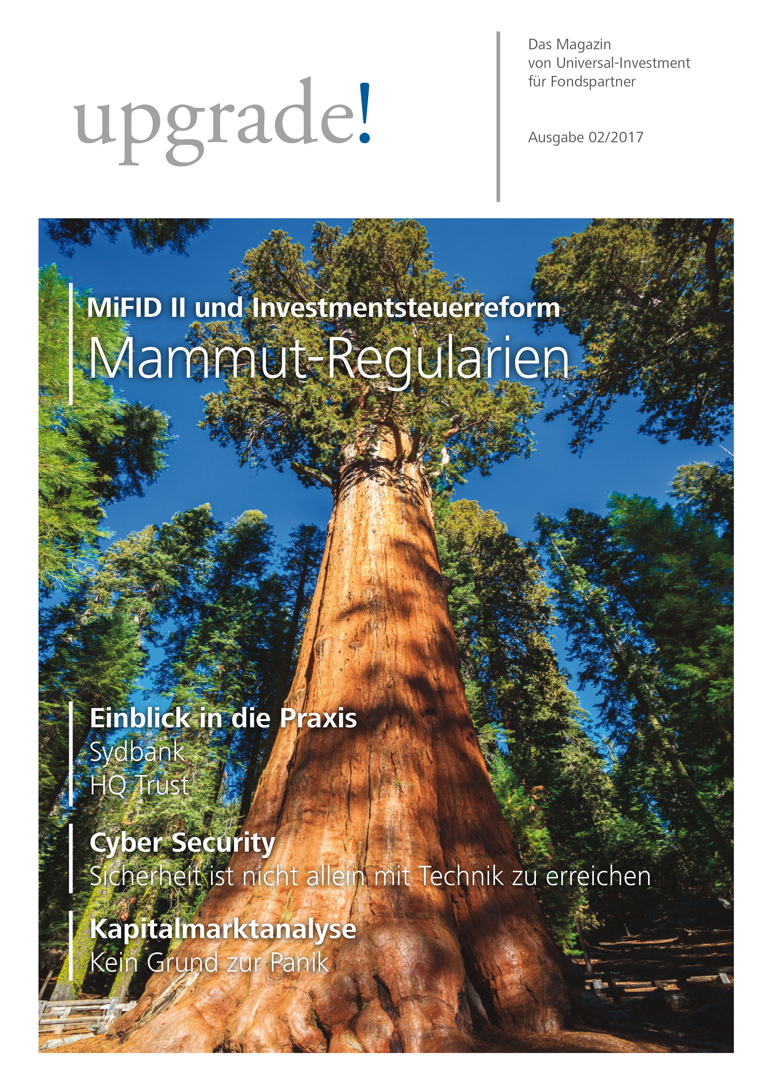 Read more about the article Universal-Investment upgrade! (02/2017): MiFID II and investment tax reform